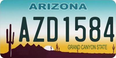 AZ license plate AZD1584