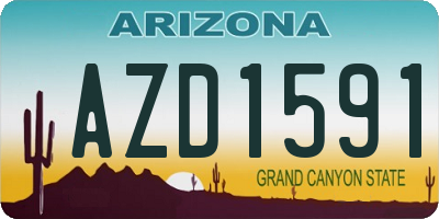AZ license plate AZD1591