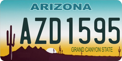 AZ license plate AZD1595
