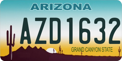 AZ license plate AZD1632