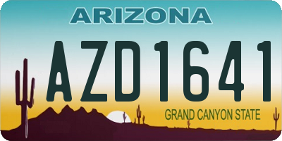 AZ license plate AZD1641