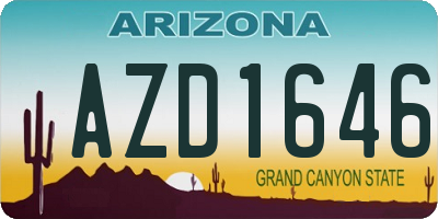 AZ license plate AZD1646
