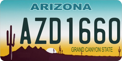 AZ license plate AZD1660