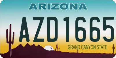 AZ license plate AZD1665
