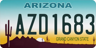 AZ license plate AZD1683