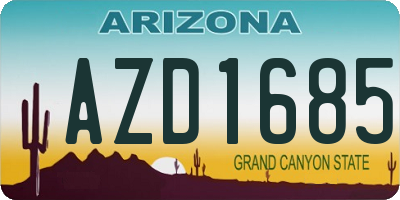 AZ license plate AZD1685