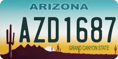 AZ license plate AZD1687