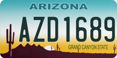 AZ license plate AZD1689