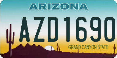 AZ license plate AZD1690