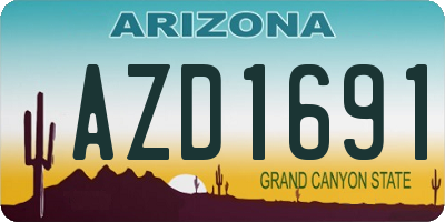 AZ license plate AZD1691