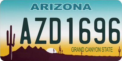 AZ license plate AZD1696