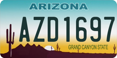 AZ license plate AZD1697