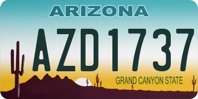AZ license plate AZD1737