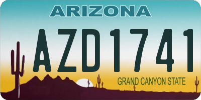 AZ license plate AZD1741