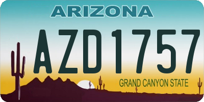 AZ license plate AZD1757
