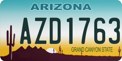 AZ license plate AZD1763