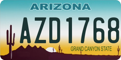 AZ license plate AZD1768