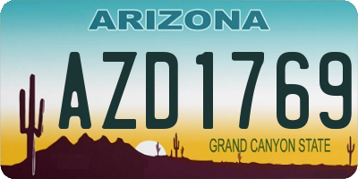 AZ license plate AZD1769
