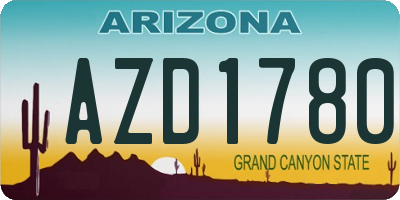 AZ license plate AZD1780