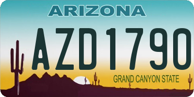 AZ license plate AZD1790