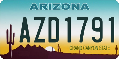 AZ license plate AZD1791