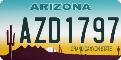 AZ license plate AZD1797