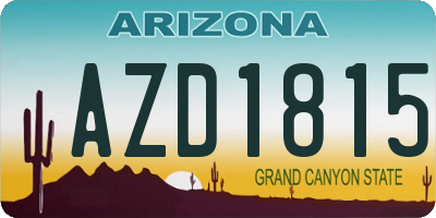 AZ license plate AZD1815