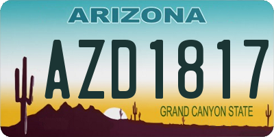 AZ license plate AZD1817