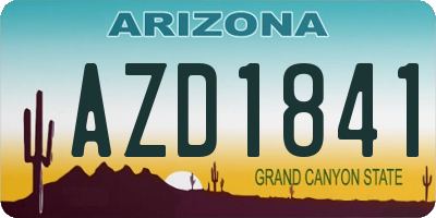 AZ license plate AZD1841