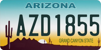 AZ license plate AZD1855