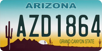 AZ license plate AZD1864