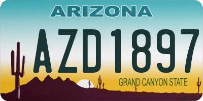 AZ license plate AZD1897