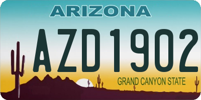 AZ license plate AZD1902