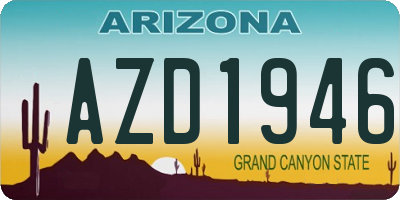 AZ license plate AZD1946