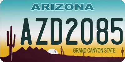 AZ license plate AZD2085