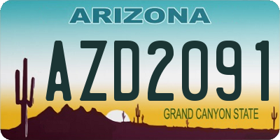 AZ license plate AZD2091
