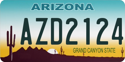AZ license plate AZD2124