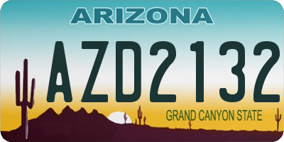 AZ license plate AZD2132