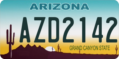 AZ license plate AZD2142