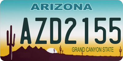 AZ license plate AZD2155