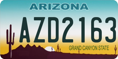 AZ license plate AZD2163