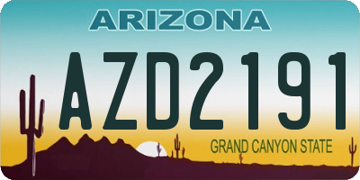 AZ license plate AZD2191