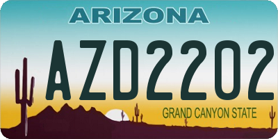 AZ license plate AZD2202