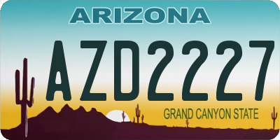 AZ license plate AZD2227
