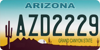 AZ license plate AZD2229