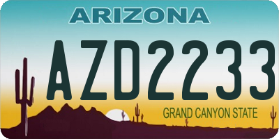 AZ license plate AZD2233