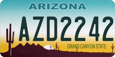 AZ license plate AZD2242