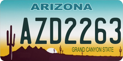 AZ license plate AZD2263