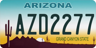 AZ license plate AZD2277