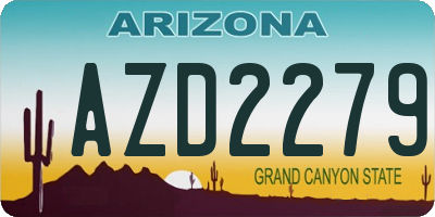AZ license plate AZD2279